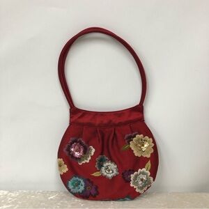 DV collection purse women’s sequined embroidered tote floral pattern handbag